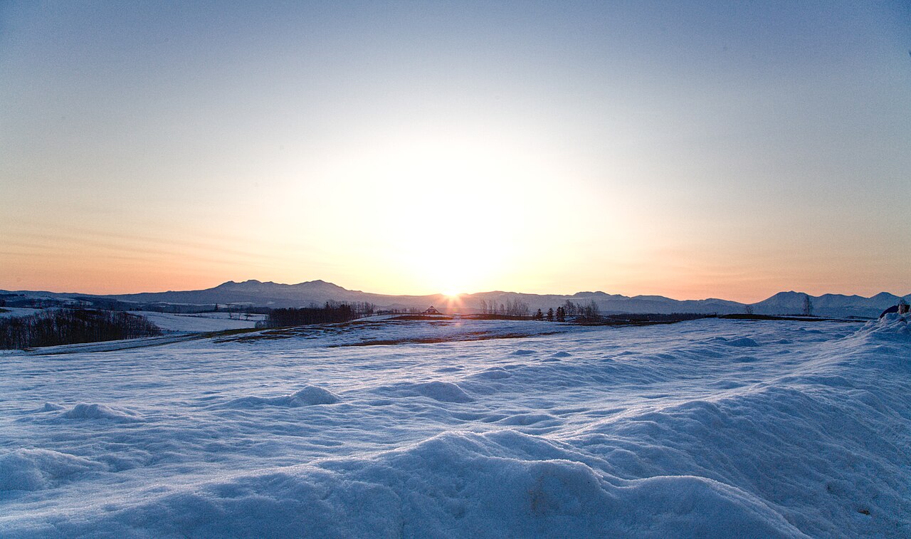 北海道・美瑛の雪景色